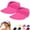 Pink, variant on Pink Sun Protection Ponytail Hat for Women 2pc Women's 50+ Sun Visor Hat Polyester,Spandex Ponytail Summer UV Packable Foldable Beach Vacation Essentials One Size