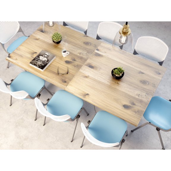 KFI Studios Urban Loft 3' Square Bistro Table, Natural, Black Base