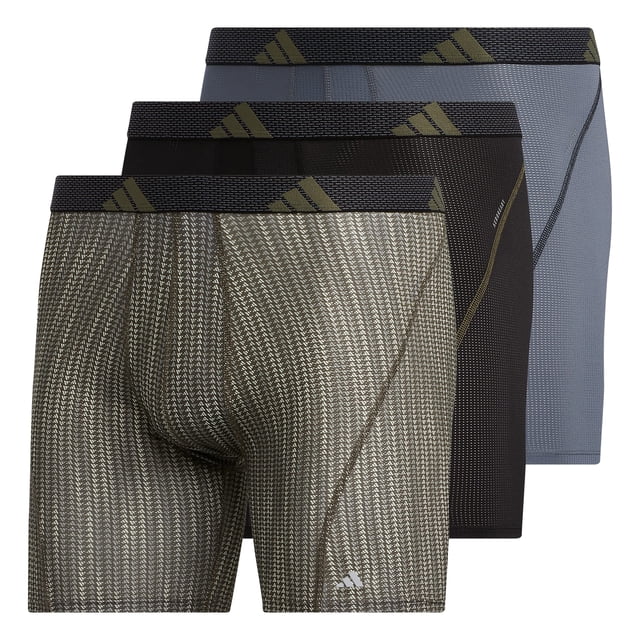 Calzoncillos tipo bóxer adidas Sport Mesh para hombre, paquete de 3, XXL