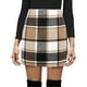 thumbnail image 1 of Lucakuins - Minifalda ajustada para mujer, clásica, con estampado a cuadros, cintura alta, con cremallera, falda lápiz de lana Lucakuins  moda, 1 of 3