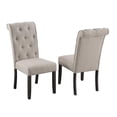 thumbnail image 5 of Weathered Gray Wood 5pc Dining Set with Beige Chairs, 5 of 5