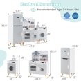 thumbnail image 3 of Gymax 3 in 1 Kitchen Toy w/Refrigerator Kitchen Set Washing Machine Ice Maker Stoves, 3 of 10