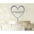 thumbnail image 1 of "Monogram Wedding Cake Topper Custom Glitter Silver Cake Topper Color Option Available 5.5""-6.5"" Inches Wide", 1 of 1
