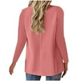 thumbnail image 6 of Evdexr Open Front Blazer Womens Business Lightweight Suit Jackets Long Sleeve Lined Office Suit Cardigan Fall Lapel One Button Plus Size Blazer Jackets with Pockets Pink L, 6 of 7