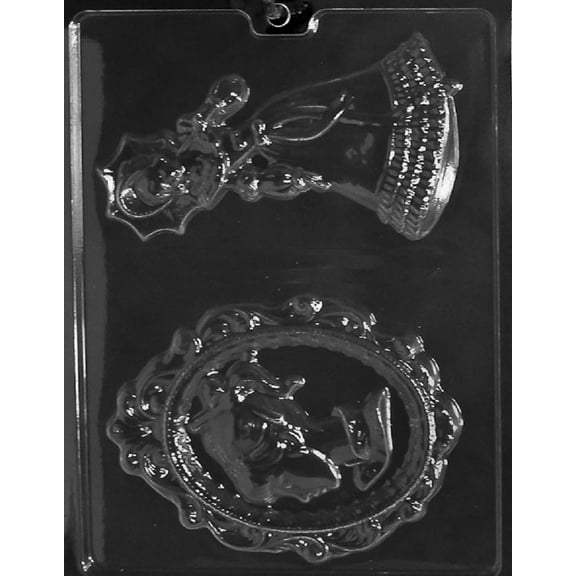 Grandmama's Goodies D104 Victorian Mold Chocolate Candy Soap Mold with Exclusive Molding Instructions