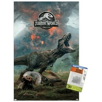 Jurassic World: Fallen Kingdom - Volcano Wall Poster with Push Pins, 14.725" x 22.375"