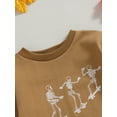 thumbnail image 5 of LMLYSoH Baby Girls Boys Sweatshirts Rompers Halloween Clothes Skeleton Print Long Sleeve Toddler Fall Bodysuits, 5 of 9