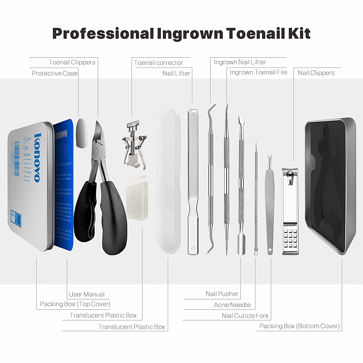 Toenail Clippers for Seniors Thick Toenails, Ingrown Toenail Tool Toe Nail  Clippers Adult Thick Nails Long Handle Heavy Duty Wide Opening Nail Cutter