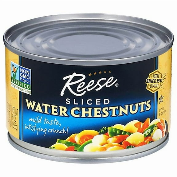Reese Sliced Water Chestnuts 8oz (Pack of 8)
