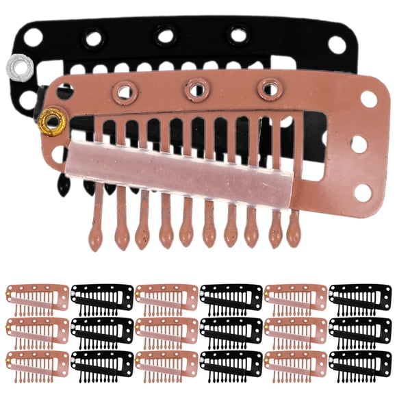 40Pcs Windproof Wig Clips Metal Snap Clips Portable Hair Extension Comb Hairpin