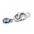 thumbnail image 2 of Seahorse Charm European Bead Blue Enamel Over Sterling Silver Ginger Lyne Collection, 2 of 5