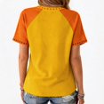 thumbnail image 4 of VXARARL Womens Short Sleeve V Neck Halloween T Shirts Pumpkin Shirts Why Yes Actually I Can Drive A Stick Graphic Autumn Tee Tops Ghost Pumpkin T Shirts Yellow M, 4 of 4