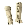 thumbnail image 4 of Cubrebotas medievales de pirata, polainas de caballero guerrero para actuaciones en escenario Beige, 4 of 8