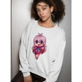 thumbnail image 2 of Pink Hair Girl Sweatshirt Women -SPIdeals Designs, Female 4X-Large, 2 of 4