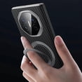 thumbnail image 5 of SULADA For Huawei Mate XT Ultimate Case Compatible with MagSafe Kickstand PU + PC Phone Cover Carbon, 5 of 5