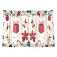 thumbnail image 7 of Yayeee Kitchen Curtains Tier Pair Light Filtering 27"x24" Rod Pocket Short Cafe Window Panel, Red Christmas Gift Pattern, 7 of 7