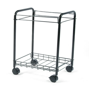 Safco 5224BL Letter/legal Desk Side File Cart, 17-1/4w X 13d X 22h, Black