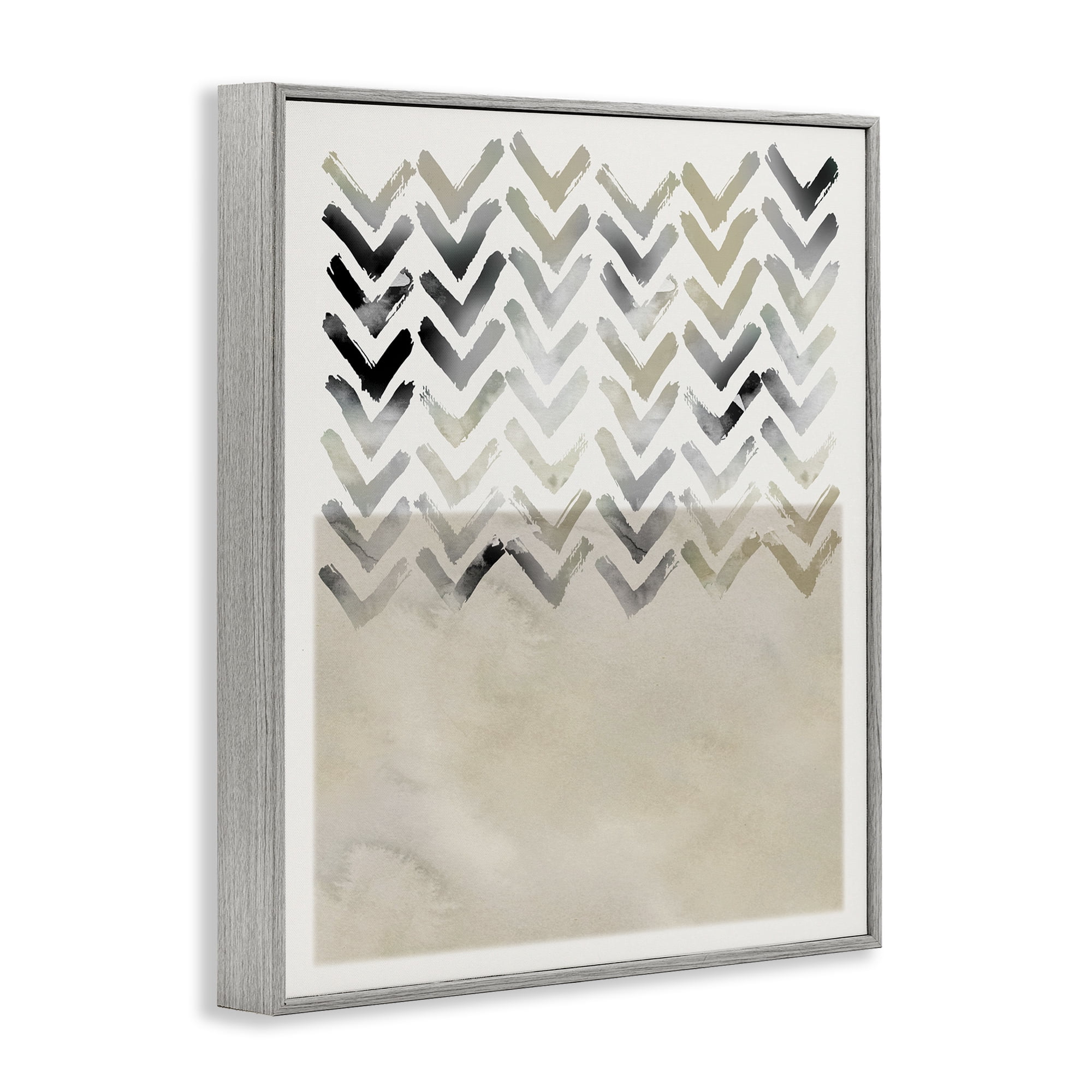 Stupell Industries Boho Arrow Pattern Abstract Painting Gray Framed Art Print Wall Art, 16 x 20
