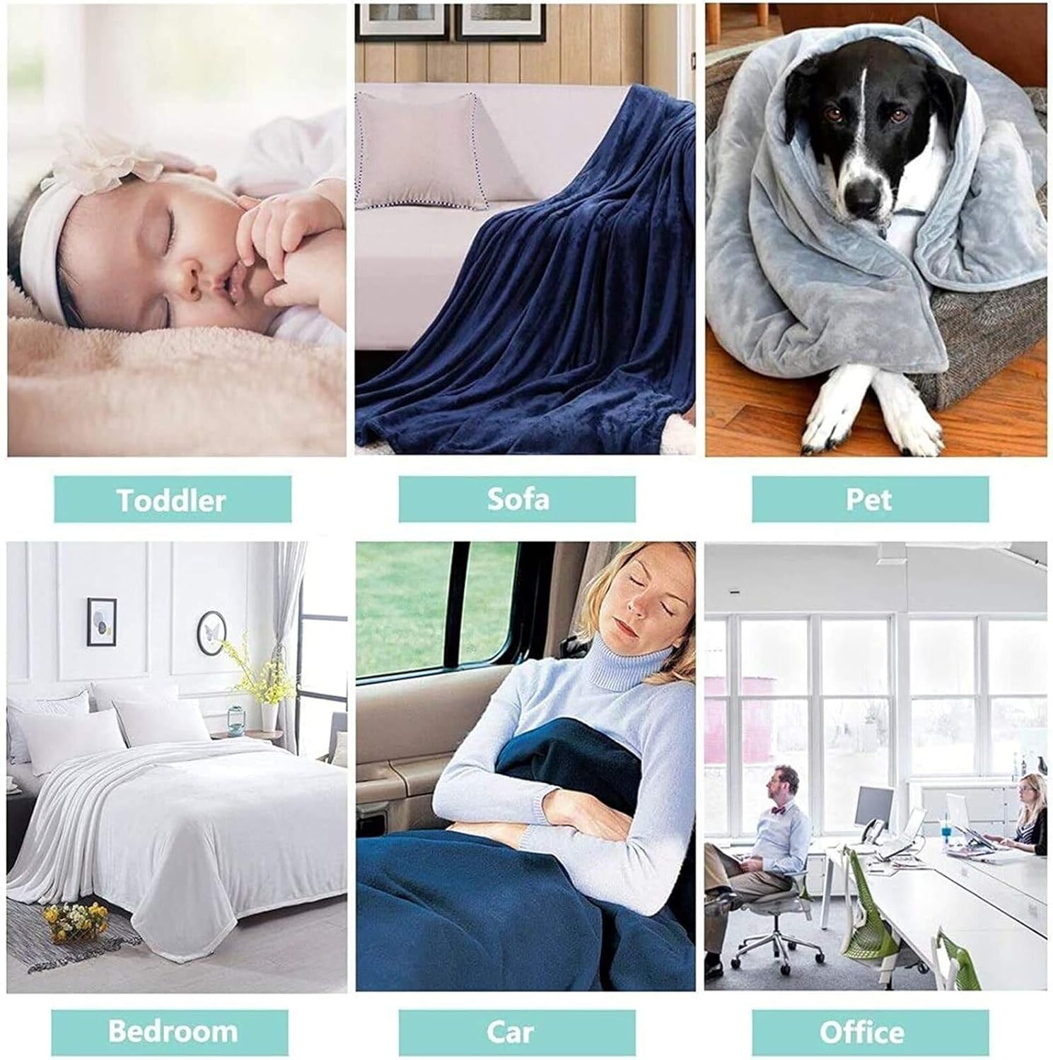 Kuscheln Cute Pug Dogs Bed Blanket Ultra Soft Throw Blanket All Season Warm Light Weight Cozy Plush Blankets for Home Bedroom Sofa Chair Travel