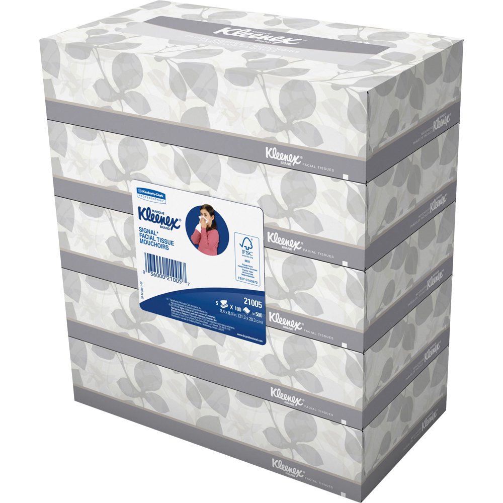Kleenex® Facial Tissue, 30 Flat Boxes, 100 Tissues per Box (3,000