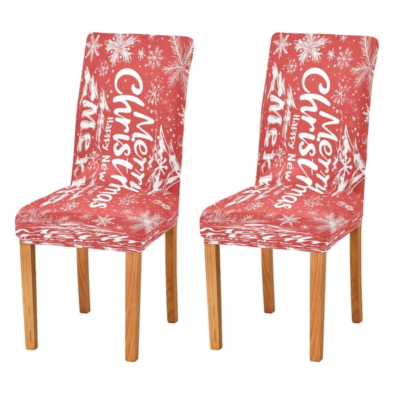 BZSMCE Chairs Slipcovers Dining Chair Covers Design Snowtreen and Snowflak for Christmas Creative Pattern