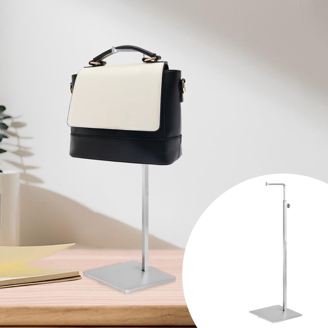 Soporte de Exhibición de Bolso de Moda Altura Ajustable Bufanda Accesorio Organizador Soporte Colgador para Encimera Mesa plata mate BLESIY bolso de mano