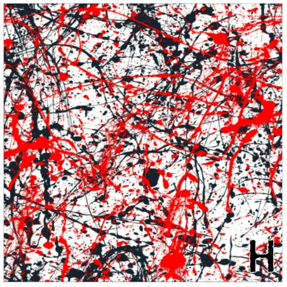 Printed Adhesive Vinyl Paint Splatter Pattern 12 x 12 inch Sheet (H)
