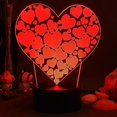 thumbnail image 1 of Valentine's Day Love Rose Flower Department 3d Small Night Lamp Creative Acrylic Led Visual Atmosphere Small Table Lamp, 1 of 1