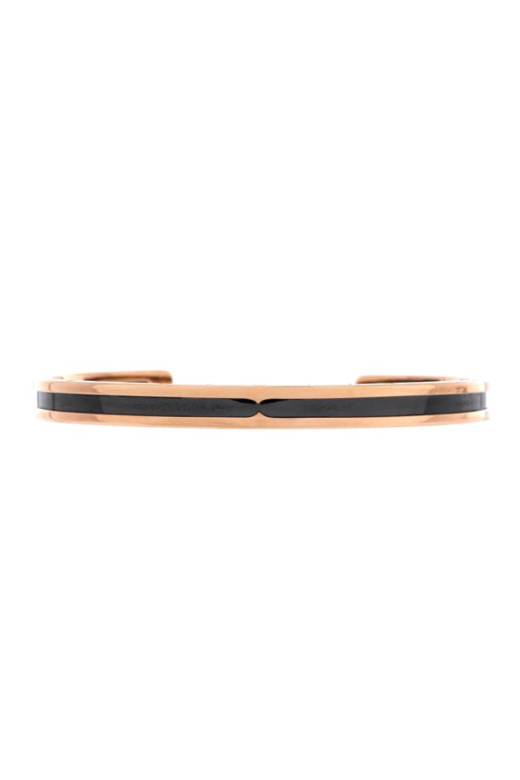 Pre-Owned B.Zero1 Cuff Bracelet 18K Rose Gold and Coated Stainless Steel By Rebag