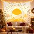 thumbnail image 3 of Golden Sunrise Over Hills Landscape, Peaceful Boho for Nature Lovers, Bohemian Home Decor Art, Thanksgiving Gift, Tapestry Wall Hanging for Bedroom and Living Room, 3 of 7