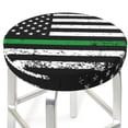 thumbnail image 3 of Balery American Flag Pattern Round Bar Stool Seat Covers Velvet Fabric Adjustable Protects from Scratches and Stains for 14-17 Inch Chair-13 inch, 3 of 7