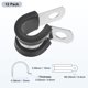 thumbnail image 3 of Uxcell 12 Paquete de Abrazaderas de Cable 10 mm Acero Inoxidable 304 Goma Forma R para Tubo, 3 of 7