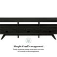 thumbnail image 4 of Pemberly Row 70" MCM Wood TV St& w/ 3 Closed Storage & Open Storage - Black, 4 of 13