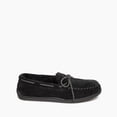 thumbnail image 4 of Minnetonka Men's Sheepskin Hardsole Moccasin Slippers, Black, 8.5 M, 4 of 6