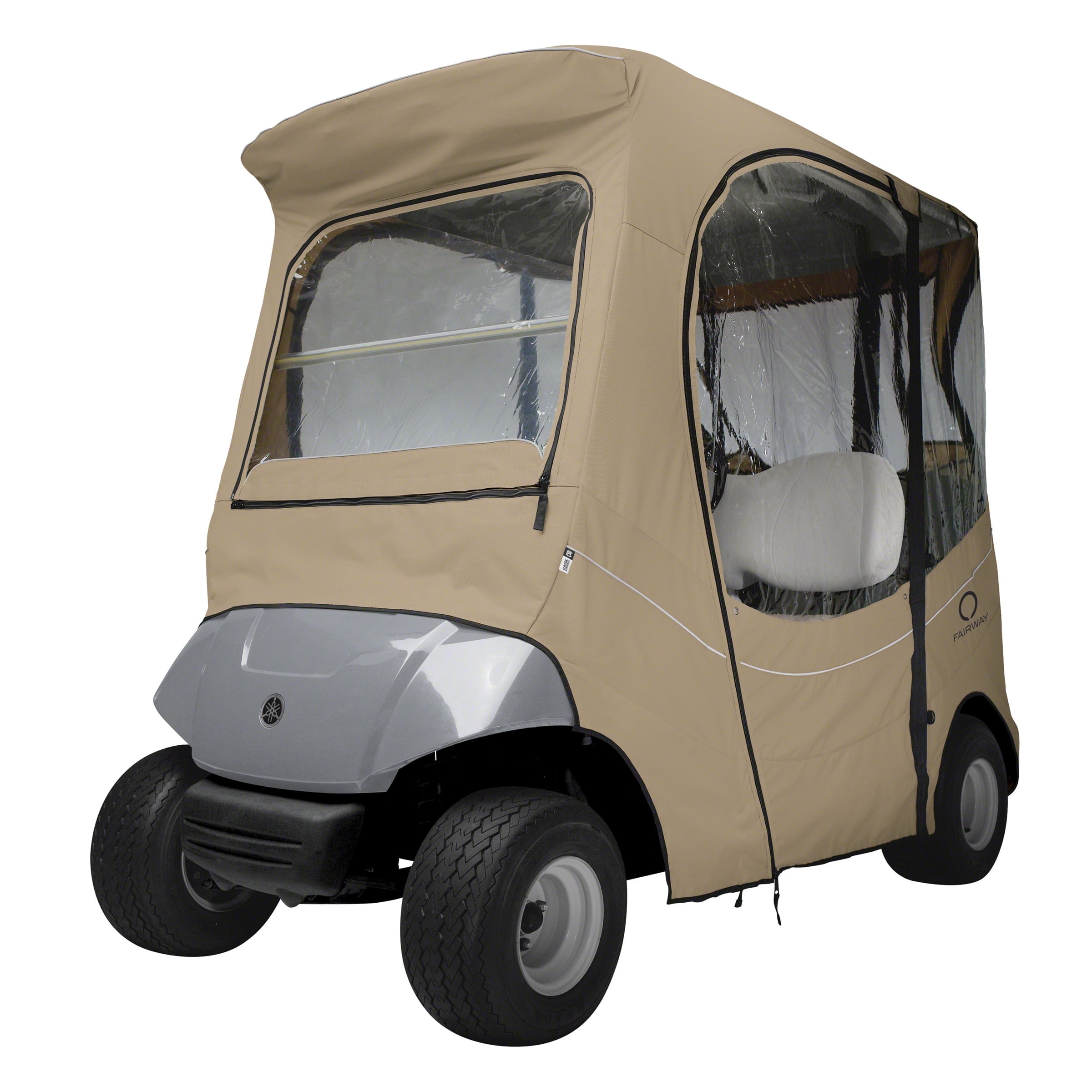Classic Accessories Fairway Short Roof 2-Person Deluxe Golf Cart