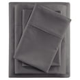 thumbnail image 1 of Beautyrest Contemporary Cotton & Polyester Sateen Cooling Sheet Sets in Charcoal, 1 of 9