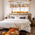 thumbnail image 3 of Hello Fall Valances for Windows, 54 x 18in, Thanksgiving Orange White Pumpkin Leaf Wood Rod Pocket Kitchen Valance Curtain Light Filtering Window Treatments for Living Room Bedroom, 1 Panel, 3 of 7