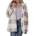 thumbnail image 6 of DailyTrove Women's Plaid Sherpa-Lined Jacket - Fleece Lined Outerwear, Warm for Fall & Winter, 6 of 6