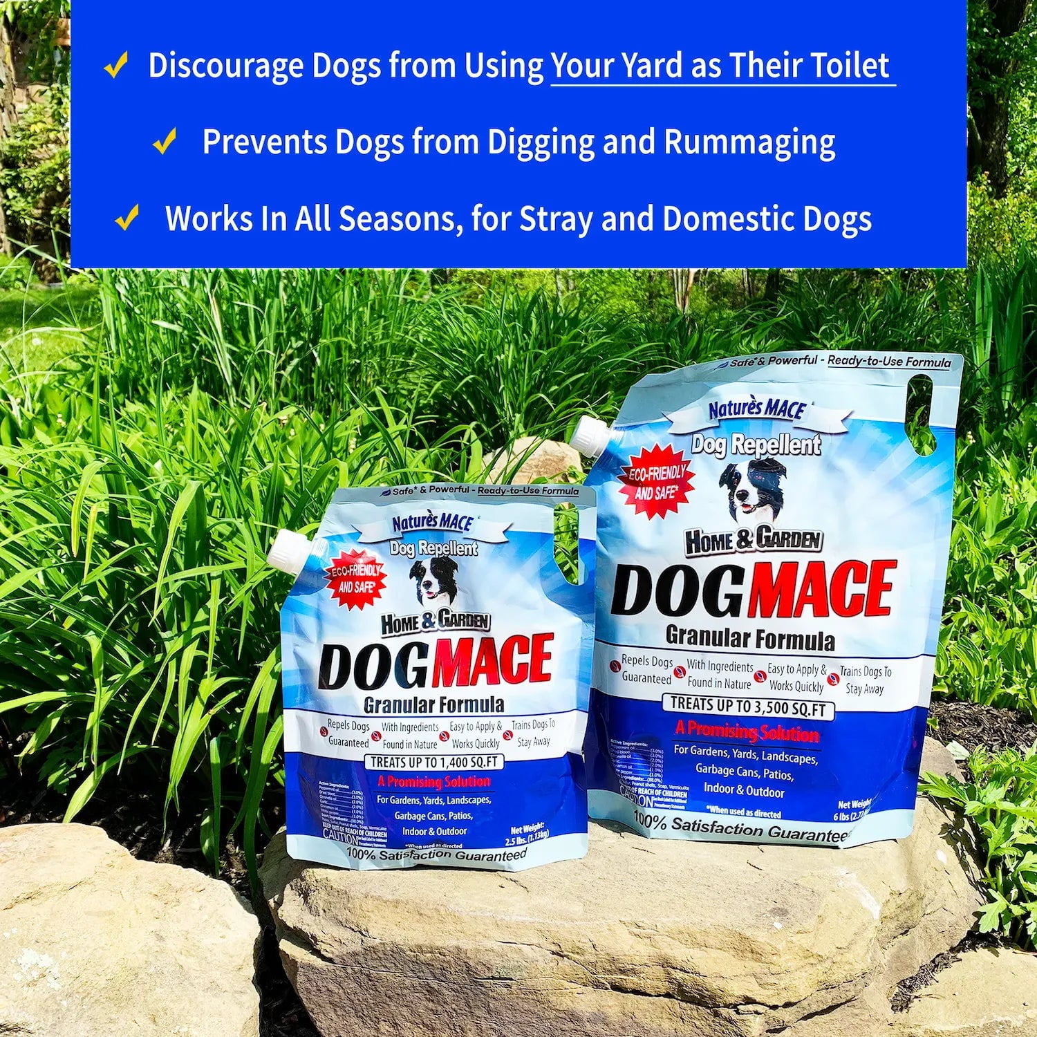 Nature's MACE Dog MACE | Dog Repellent, Training Aid, Pet Deterrent | 2.5 lb. Granular Bag | Treats 1,400 Sq.ft