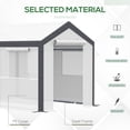 thumbnail image 4 of Outsunny 10'L x 7'W x7'H Heavy Duty Walk-In Greenhouse Vegetable Seed Growth Tent Outdoor Plant Growing Tunnel Warm House Flower Shed Backyard White, 4 of 10