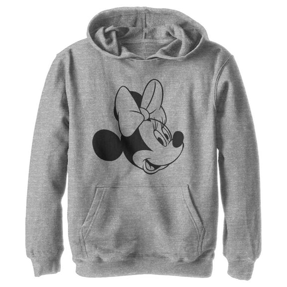 Boy's Mickey & Friends Simple Minnie Pull Over Hoodie Athletic Heather Small