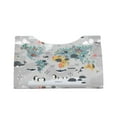 thumbnail image 4 of Naloa The World Map with Cartoon Animals Print Leather Tissue Box Cover Rectangle | Long Tissue Box Cover | Tissue Box Holder | Tissue Holder for Bathroom, 4 of 9