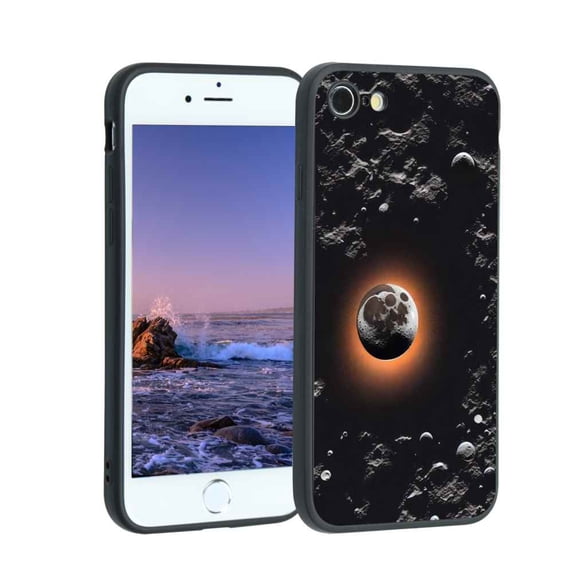 Compatible with iPhone 7 Phone Case, Moon-178 Case Men Women, Flexible Silicone Shockproof Case for iPhone 7