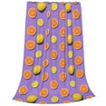 thumbnail image 2 of Balery Yellow Lemon And Orange Manta de Felpa Suave y Acogedora – Cobija de Franela Aterciopelada para Cama, Lavable y Cálida para Sofá, Mascotas, Transpirable-50"x40", 2 of 7