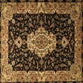 thumbnail image 1 of Ahgly Company Indoor Square Medallion Brown Traditional Area Rugs, 8' Square, 1 of 4