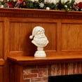 thumbnail image 2 of Classic Santa Bust Christmas Tabletop Decoration, 5.9 Inch White Resin Holiday Figurine, Vintage Santa Claus Statue for Mantel, Shelf, Entryway & Elegant Festive Home Decor Gift (1PC), 2 of 7
