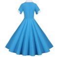 thumbnail image 3 of Homenesgenics Plus Size Dresses Women's 1950s Retro Dress Short Sleeve Vintage Dress Womens Clothes under $8, 3 of 8