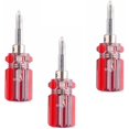 thumbnail image 1 of Jx Mini Screwdriver Dual Purpose Screwdriver, Cross And Peace Screwdriver Head Multifunctional Screwdriver Repair Tool Mini Screwdriver (red) (3pcs), 1 of 5