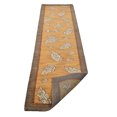thumbnail image 7 of HAND KNOTTED WOOL FLORAL MODERN AREA RUGS - 2'6''x10', Runner Shape, Gold Brown Color, Classic Traditional Design, Low Pile Handmade Area Rugs for Living Room, Bed Room (N00922), 7 of 7
