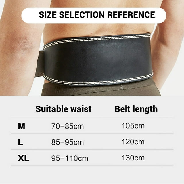 Bodybuilding Padded PU Leather Contoured Weightlifting Belt Waist Protector